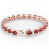 Image 3 : 17.25 ctw Pink Tourmaline & Diamond Micro Bracelet 14k Rose Gold - REF-218K2Y