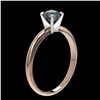 Image 3 : 0.75 ctw Certified Intense Blue Diamond Engagment Ring 10k Rose Gold - REF-67W5H