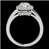 Image 2 : 1.55 ctw Certified Diamond Solitaire Halo Ring 10k White Gold - REF-197W8H