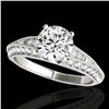 Image 1 : 1.58 ctw Certified Diamond Solitaire Antique Ring 10k White Gold - REF-211G4W