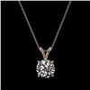 Image 3 : 1.29 ctw Certified Quality Diamond Necklace 10k Rose Gold - REF-188W2H