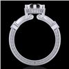 Image 3 : 1.71 ctw Fancy Black Diamond Engagment Art Deco Ring 18k White Gold - REF-123H6R
