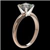 Image 3 : 1.25 ctw Certified VS/SI Quality Princess Diamond Ring 10k Rose Gold - REF-304F6M