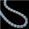 Image 2 : 79.01 ctw Swiss Topaz & Diamond Micro Pave Halo Necklace 10k Rose Gold - REF-836G4W