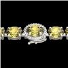Image 1 : 19.25 ctw Citrine & VS/SI Diamond Micro Pave Bracelet 14k White Gold - REF-109W3H