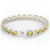 Image 3 : 19.25 ctw Citrine & VS/SI Diamond Micro Pave Bracelet 14k White Gold - REF-109W3H