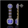Image 2 : 20.06 ctw Tanzanite & Diamond Earrings 14K Yellow Gold - REF-469M6G