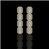 Image 1 : 5.33 ctw Emerald Cut Diamond Micro Pave Earrings 18K Yellow Gold - REF-804N5F