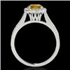 Image 2 : 1.65 ctw Certified SI/I Fancy Intense Yellow Diamond Ring 10k White Gold - REF-230N5F