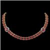 Image 1 : 38.37 ctw Tourmaline & Diamond Necklace 14K Yellow Gold - REF-527G3W