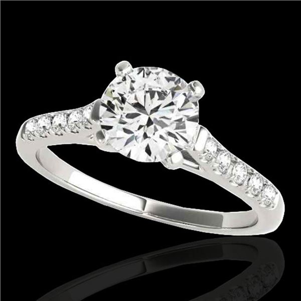 1.2 ctw Certified Diamond Solitaire Ring 10k White Gold - REF-190Y9X