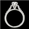 Image 2 : 1.2 ctw Certified Diamond Solitaire Ring 10k White Gold - REF-190Y9X