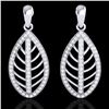 Image 1 : 2 ctw Micro Pave VS/SI Diamond Designer Earrings 18k White Gold - REF-174G5W