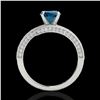 Image 2 : 1.75 ctw SI Certified Fancy Blue Diamond Bypass Ring 10k White Gold - REF-135W2H