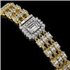 Image 3 : 19.48 ctw Emerald Cut & Oval Diamond Bracelet 18K Yellow Gold - REF-2068M4G