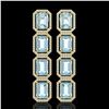 Image 1 : 18.99 ctw Sky Topaz & Diamond Micro Pave Halo Earrings 10k Yellow Gold - REF-178K2Y