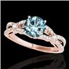 Image 1 : 1.35 ctw SI Certified Fancy Blue Diamond Solitaire Ring 10k Rose Gold - REF-125X5A