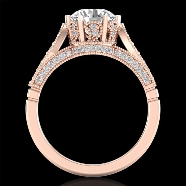 2.2 ctw VS/SI Diamond Art Deco Ring 18k Rose Gold - REF-725K5Y