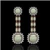 Image 1 : 18.06 ctw Opal & Diamond Earrings 14K Rose Gold - REF-394H8R
