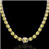 Image 2 : 45.25 ctw Citrine & VS/SI Diamond Micro Pave Necklace 14k White Gold - REF-263M6G
