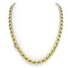 Image 3 : 45.25 ctw Citrine & VS/SI Diamond Micro Pave Necklace 14k White Gold - REF-263M6G