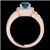 Image 2 : 1.85 ctw SI Certified Fancy Blue Diamond Halo Ring 10k Rose Gold - REF-155M5G