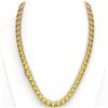Image 3 : 87 ctw Citrine & Diamond Micro Pave Necklace 14k Rose Gold - REF-335N6F