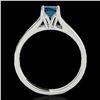 Image 2 : 1.5 ctw SI Certified Fancy Blue Diamond Solitaire Ring 10k White Gold - REF-225K2Y