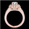 Image 2 : 1.9 ctw Certified Diamond Solitaire Halo Ring 10k Rose Gold - REF-216A8N