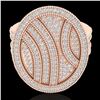 Image 2 : 1.25 ctw Micro Pave VS/SI Diamond Ring 14k Rose Gold - REF-135G5W