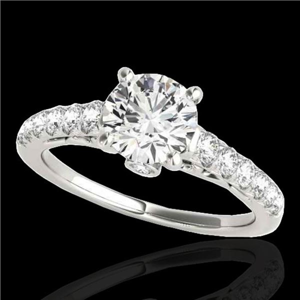 1.75 ctw Certified Diamond Solitaire Ring 10k White Gold - REF-231R8K