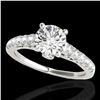 Image 1 : 1.75 ctw Certified Diamond Solitaire Ring 10k White Gold - REF-231R8K
