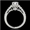 Image 2 : 1.75 ctw Certified Diamond Solitaire Ring 10k White Gold - REF-231R8K