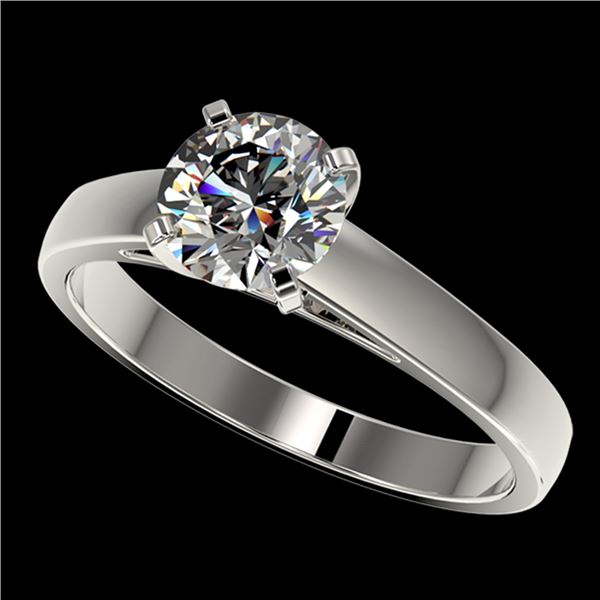 1.26 ctw Certified Quality Diamond Engagment Ring 10k White Gold - REF-177W8H