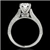 Image 2 : 1.5 ctw Certified Diamond Solitaire Antique Ring 10k White Gold - REF-259Y3X