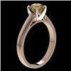 Image 3 : 1.23 ctw Certified Intense Yellow Diamond Solitaire Ring 10k Rose Gold - REF-208R6K