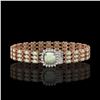 Image 1 : 24.2 ctw Opal & Diamond Bracelet 14K Rose Gold - REF-342W9H