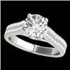 2.11 ctw Certified Diamond Pave Ring 10k White Gold - REF-334R3K