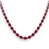 Image 2 : 40 ctw Ruby Eternity Tennis Necklace 14k White Gold - REF-218M2G