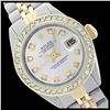 Rolex Ladies Two Tone 14K Gold/SS, Diamond Dial & Diamond Bezel, Sapphire Crystal