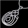 2 ctw Micro Pave Designer VS/SI Diamond Necklace 14k White Gold - REF-170X9A