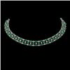 63.65 ctw Emerald & Diamond Necklace 10K White Gold - REF-709F3M