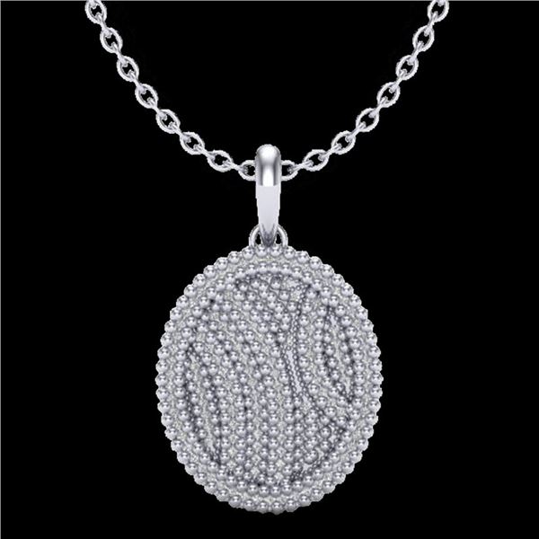 1 ctw Micro Pave VS/SI Diamond Certified Necklace 14k White Gold - REF-90G9W