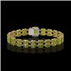 Image 3 : 16.97 ctw Tourmaline & Diamond Bracelet 14K Yellow Gold - REF-236H4R
