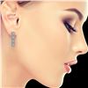 Image 3 : 4.01 ctw Princess Cut Diamond Micro Pave Earrings 18K White Gold - REF-346M3G