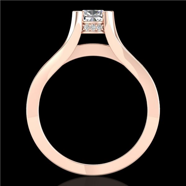 1.7 ctw Cushion VS/SI Diamond Solitaire Micro Pave Ring 18k Rose Gold - REF-472A8N