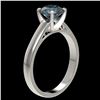 Image 3 : 1.50 ctw Certified Intense Blue Diamond Engagment Ring 10k White Gold - REF-171W8H