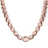 Image 2 : 148 ctw Morganite & VS/SI Diamond Micro Pave Necklace 14k Rose Gold - REF-2254F5M
