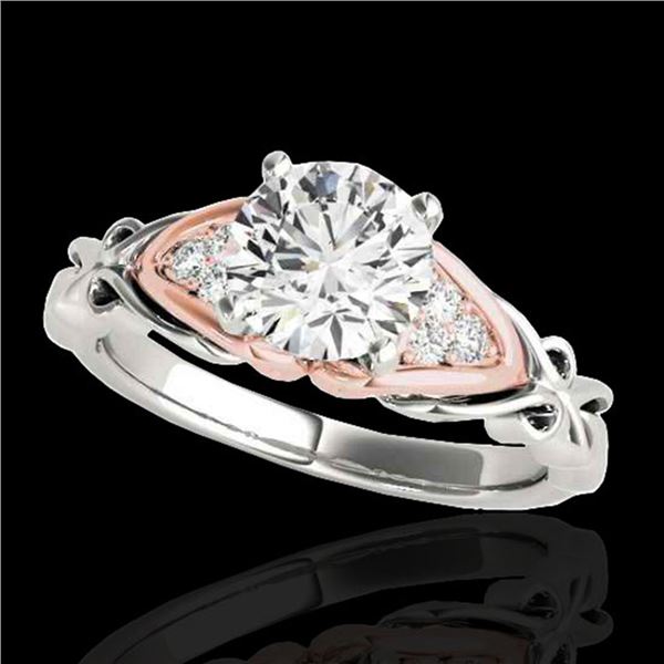 1.35 ctw Certified Diamond Solitaire Ring 10k 2Tone Gold - REF-238G6W
