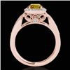 Image 2 : 1.3 ctw Certified SI/I Fancy Intense Yellow Diamond Ring 10k Rose Gold - REF-197K8Y